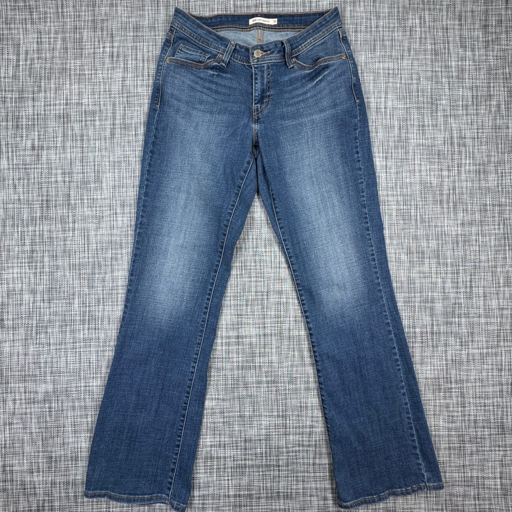 Levi's Womens 529 Curvy Bootcut Jeans 10 Long W30 L34 Blue Stretch Denim Pants